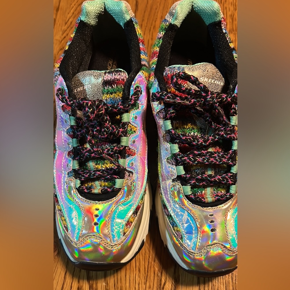skechers memory foam size 9, women, multicolor, worn twice.